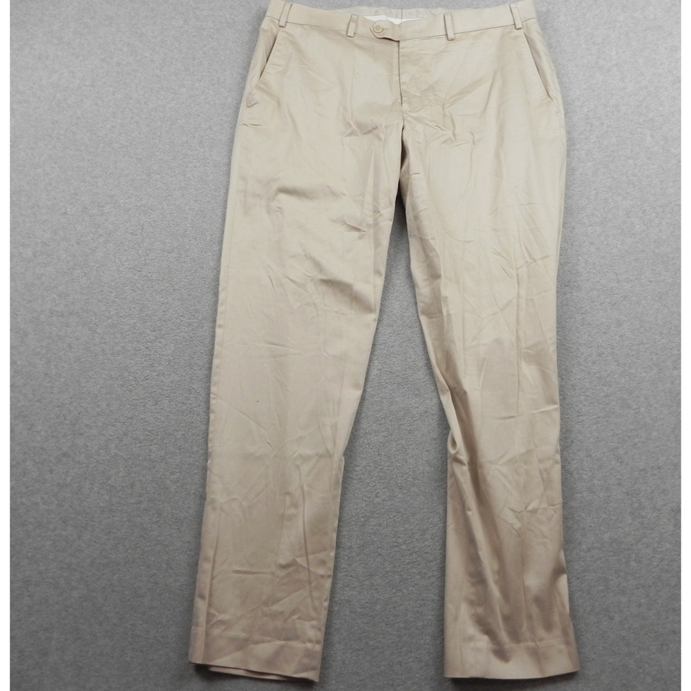 Bar III Dress Pants Mens 36x32 Slim Fit Tan Beige Khaki Chino Trousers Stretch